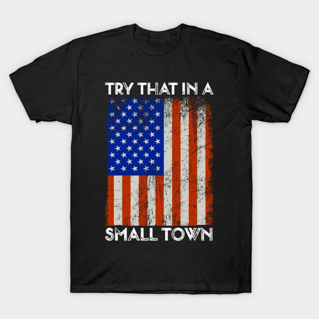 Funny Try That In A Small Town Country Music T-Shirt by TeeTypo